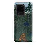 The Repast of the Lion - Henri Rousseau Phone Case Samsung Galaxy S20 Ultra / Gloss Phone Case Jungle Scene Lion Blue Flower Printed Henri
