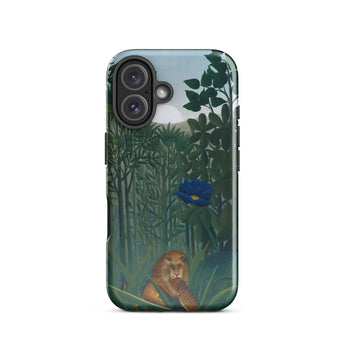 The Repast of the Lion - Henri Rousseau Phone Case Iphone 16 / Gloss Phone Case Jungle Scene Lush Green Foliage Vibrant Henri Rousseau