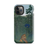 The Repast of the Lion - Henri Rousseau Phone Case Iphone 11 Pro / Gloss Phone Case Lion Lush Green Foliage Vibrant Blue Henri Rousseau