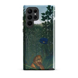 The Repast of the Lion - Henri Rousseau Phone Case Samsung Galaxy S22 Ultra / Gloss Phone Case Lush Jungle Scene Deep Greens Blue Henri