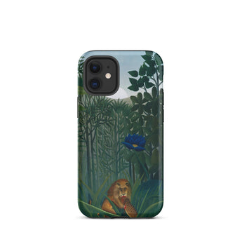 The Repast of the Lion - Henri Rousseau Phone Case Iphone 12 Mini / Matte Phone Case Vibrant Jungle Scene Lush Green Foliage Henri Rousseau