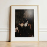 Reverie - Gay Circuit Party Aristocrats Art Print / Canvas Framed Light Wood Frame White Dimly, Peeled Fruit Prints