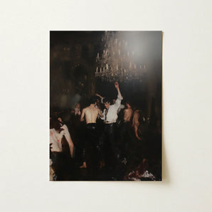Reverie - Gay Circuit Party Aristocrats Art Print / Canvas Rectangular Dimly Lit Energetic Dance Scene, Peeled Fruit Prints
