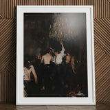 Reverie - Gay Circuit Party Aristocrats Art Print / Canvas White-framed Dimly Lit Energetic Dance Scene, Peeled Fruit Prints