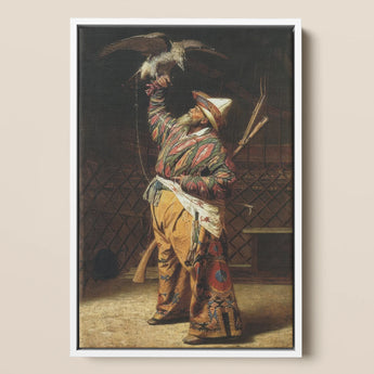 Rich Kyrgyz Hunter with a Falcon - Vasily Vereshchagin Art Print / Canvas, Vasily Vereshchagin Art, Central Asian Falconry, Kyrgyz Hunter