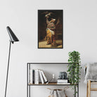 Rich Kyrgyz Hunter with a Falcon Vasily Vereshchagin Framed Canvas, Framed Artwork Native American Warrior Traditional Dress Headdress