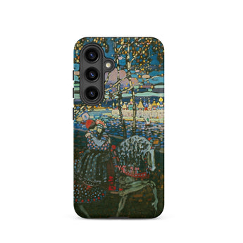 Riding Couple - Wassily Kandinsky Phone Case Samsung Galaxy S24 / Matte Vibrant Impressionistic Painting Woman Dark Dress Iphone, Midnight