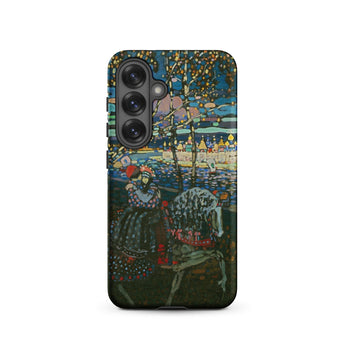Riding Couple - Wassily Kandinsky Phone Case Samsung Galaxy S25 / Matte Vibrant Stylized Painting Two Figures Traditional Iphone, Midnight