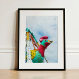 Rise and Shine - Amusement Park Fun Fair Ride Art Print / Canvas Vibrant Colorful Rooster-themed Sculpture Teal, Rooster’s Reign, Prints