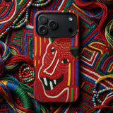Roaring Tiger Appliqué - Mola Embroidery Phone Case, Mobile Cases, Toby Leon