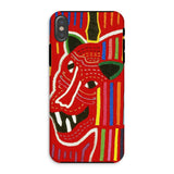 Roaring Tiger Appliqué - Mola Embroidery Phone Case, Iphone Xs / Matte, Mobile Cases, Toby Leon
