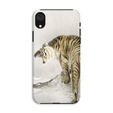 Roaring Tiger - Ohara Koson Shin-hanga Phone Case Iphone Xr / Matte Phone Case Artistic Illustration Tiger Traditional Asian Painting Ohara