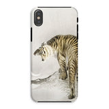Roaring Tiger - Ohara Koson Shin-hanga Phone Case Iphone Xs / Matte Phone Case Artistic Illustration Tiger Minimalist Style Ohara Koson,