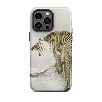 Roaring Tiger - Ohara Koson Shin-hanga Phone Case Iphone 14 Pro Max / Matte Tiger Art Iphone Case Ohara Koson, Koson’s Fierce Tiger, Koson