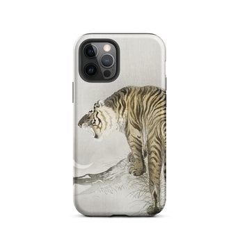 Roaring Tiger - Ohara Koson Shin-hanga Phone Case Iphone 12 Pro / Matte Tiger-themed Phone Case Ohara Koson, Koson’s Fierce Tiger, Koson