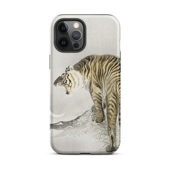Roaring Tiger - Ohara Koson Shin-hanga Phone Case Iphone 12 Pro Max / Matte Tiger-themed Phone Case Ohara Koson, Koson’s Fierce Tiger,