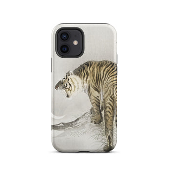 Roaring Tiger - Ohara Koson Shin-hanga Phone Case Iphone 12 / Matte Tiger-themed Phone Case Ohara Koson, Koson’s Fierce Tiger, Koson