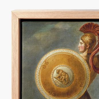 Golden Roman-style Shield Central Emblem Lion Word Roma Roman Warrior, Jacques-louis David’s, Fixes, Spear Arm Locked, Skyward, Churning