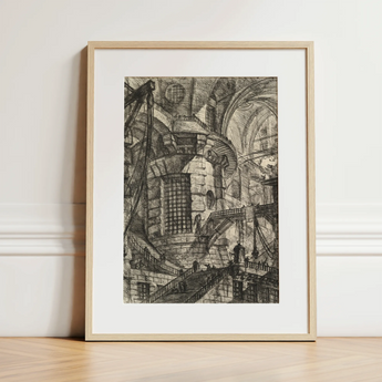 The Round Tower - Giovanni Battista Piranesi Fine Art Print / Canvas, 12x16’’ / 31x41cm / Natural Frame / Matboard, Posters Prints & Visual