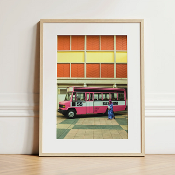Route 55 - Colorful Kl Street Photography Art Print / Canvas, 12x16’’ / 31x41cm / Natural Frame / Matboard, Posters Prints & Visual