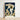 Framed Art Deco-style Poster Man White Attire Brass Gray Pinstripes Bends, Low, Megaphone Tucked Gold, Cap Pulled Forward, Navy Sky