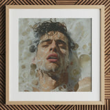 Rub-a-dub - Sexy Gay Dream Kunstdruck / Leinwand, 12x12’’ / 31x31cm / Naturrahmen / Passepartout, Poster, Drucke & visuelle Kunstwerke, Toby Leon