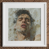 Rub-a-dub - Sexy Gay Dream Kunstdruck / Leinwand, 12x12’’ / 31x31cm / Weißer Rahmen / Passepartout, Poster, Drucke & visuelle Kunstwerke, Toby Leon