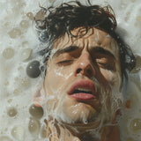 Rub-a-dub - Sexy Gay Dream Art Print / Canvas Foam Bath Sponge Bubbles Homoerotic Art Print, Petit Mort, Gay