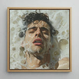 Rub-a-dub - Sexy Gay Dream Art Print / Canvas Framed Artwork Man Dark Wet Hair Submerged Soapy Homoerotic, Petit Mort, Prints