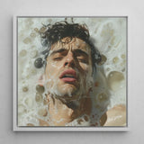 Rub-a-dub - Sexy Gay Dream Art Print / Canvas Framed Artwork Man Dark Wet Hair Submerged Soapy Homoerotic, Petit Mort, Prints