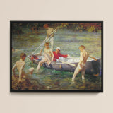 Ruby Gold and Malachite - Henry Scott Tuke Art Print / Canvas, 16x12’’ / 41x31cm / Black Frame, Posters Prints & Visual Artwork, Toby Leon