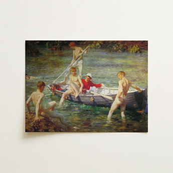 Ruby Gold and Malachite - Henry Scott Tuke Art Print / Canvas, Tuke’s Ruby, Malachite Unfolds, Crystalline Shallows