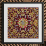 Russian Embroidery - Matthew Digby Wyatt Art Print / Canvas Square-framed Piece Ornate Embroidered Textile Central Golden, Tsarist Splendor