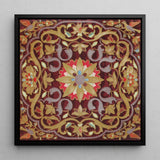 Russian Embroidery - Matthew Digby Wyatt Art Print / Canvas Square-framed Piece Ornate Embroidered Wall Central Floral, Tsarist Splendor