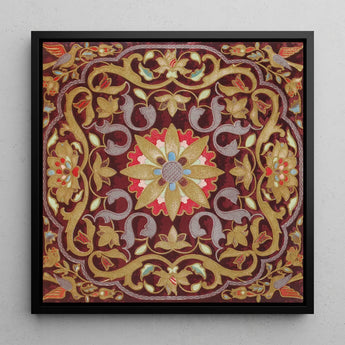 Russian Embroidery - Matthew Digby Wyatt Art Print / Canvas Square-framed Piece Ornate Embroidered Wall Central Floral, Tsarist Splendor