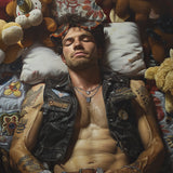 Sacked - Stampa artistica gay biker omoerotica lowbrow / Tela, Poster, Stampe e Opere d'arte visiva, Toby Leon