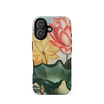 Sacred Egyptian Bean - Robert John Thornton Phone Case Iphone 17 / Matte Iphone 12 Case Lotus Flower Design Vibrant Pink Sacred Egyptian