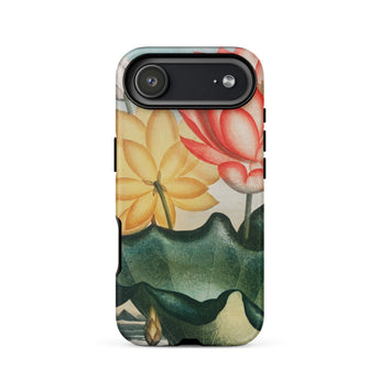 Sacred Egyptian Bean - Robert John Thornton Phone Case Iphone 17 Air / Matte Yellow Pink Lotus Flower Phone Case Green Leaves Sacred