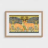 Sagittaire - Maurice Pillard Verneuil Deer Art Print / Canvas Framed Stylized Orange Spotted Coats, Nouveau, Woodland Realm Prints