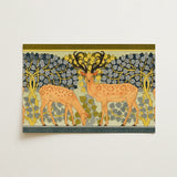 Sagittaire - Maurice Pillard Verneuil Deer Art Print / Canvas Artistic Rectangular Postcard Two Stylized Orange Deer Spotted Maurice