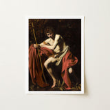 Saint John the Baptist in Wilderness - Caravaggio Art Print / Canvas, Caravaggio’s, Prints