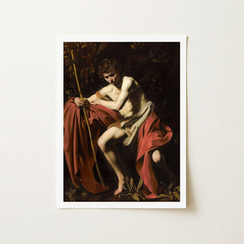 Saint John the Baptist in Wilderness - Caravaggio Art Print / Canvas, Caravaggio’s, Prints