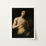Saint Sebastian - Lorenzo Lippi Art Print / Canvas, Lippi’s, Leans, Florentine Baroque Shadow, Young Roman Soldier, Turned, Christian Prints