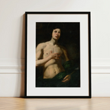 Saint Sebastian - Lorenzo Lippi Art Print / Canvas Black-framed Classical Painting Nude Male Figure, Lippi’s, Leans, Florentine Baroque