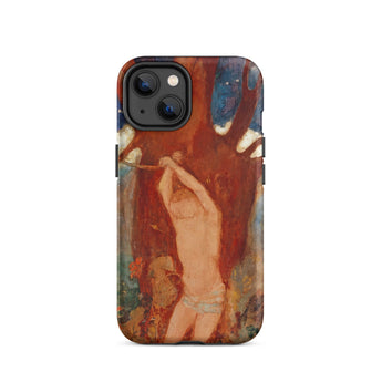 Saint Sebastien - Odilon Redon Phone Case Iphone 14 / Matte Rugged Phone Case Vibrant Impressionistic Painting Nude Figure Odilon Redon