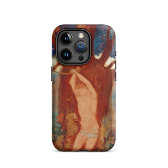 Saint Sebastien - Odilon Redon Phone Case Iphone 15 Pro / Matte Rugged Phone Case Vibrant Textured Print Expressive Painting Odilon Redon
