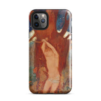 Saint Sebastien - Odilon Redon Phone Case Iphone 11 Pro Max / Gloss Phone Case Textured Vintage-style Painting Warm Reds Earthy Odilon