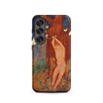 Saint Sebastien - Odilon Redon Phone Case Samsung Galaxy S25 / Matte Phone Case Vibrant Impressionistic Painting Nude Figure Tree Odilon