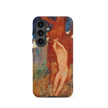 Saint Sebastien - Odilon Redon Phone Case Samsung Galaxy S24 / Matte Phone Case Vibrant Textured Painting Nude Figure Earthy Odilon Redon