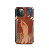 Saint Sebastien - Odilon Redon Phone Case Iphone 12 Pro / Gloss Phone Case Vivid Painterly Design Nude Figure Red Odilon Redon Paints,
